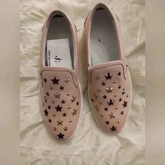 SALE NEW Jimmy Choo Studded star slip on sneakers sz 42.5 - Picture 2 of 6
